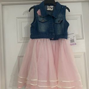 Rare Editions tulle and denim dress - little girls size 5